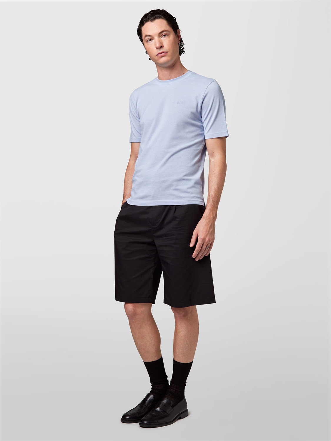 ALPHA STUDIO: T-SHIRT IN PIQUET STRETCH