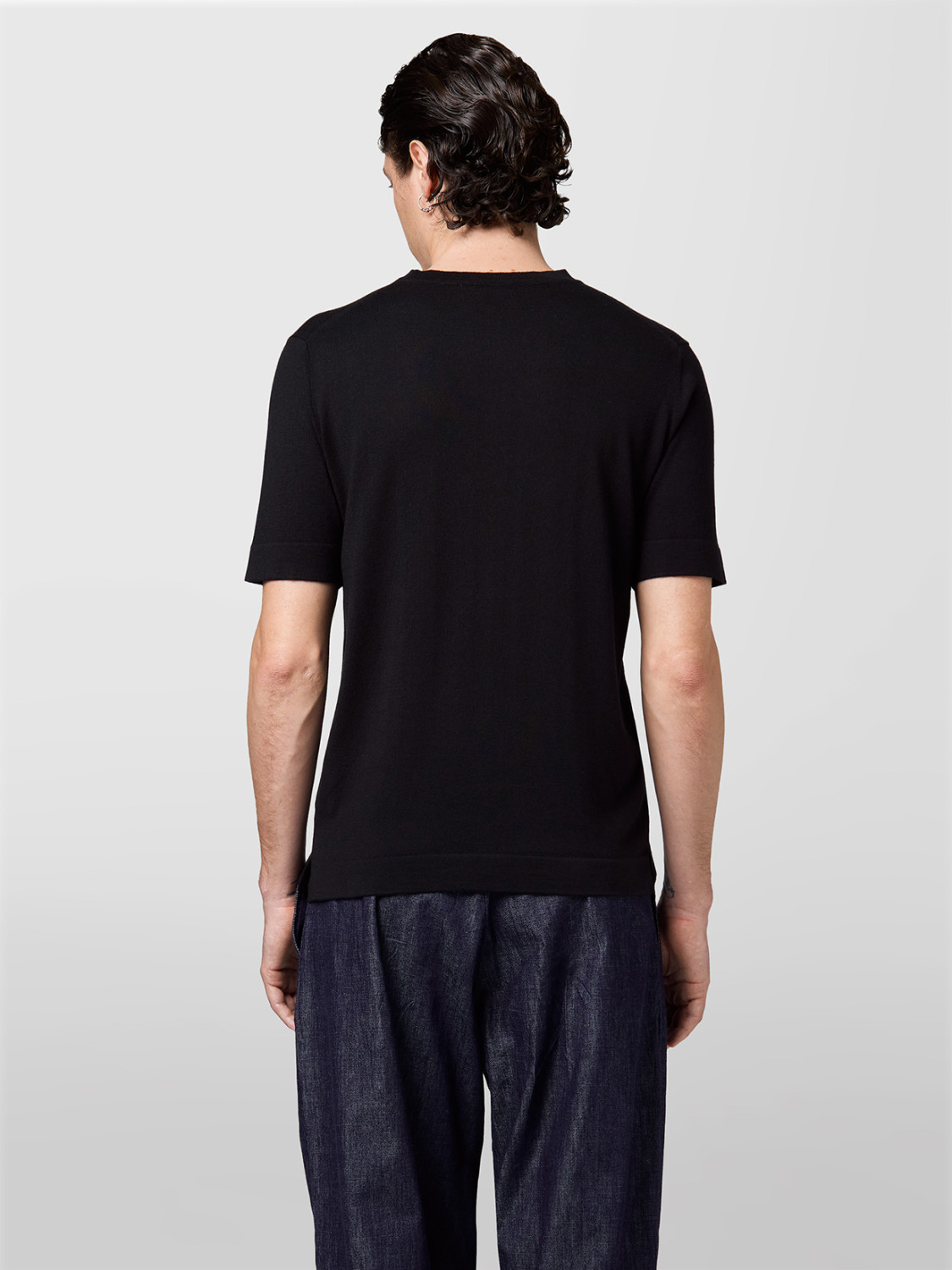 ALPHA STUDIO: CAMISETA DE SEDA Y CACHEMIRE