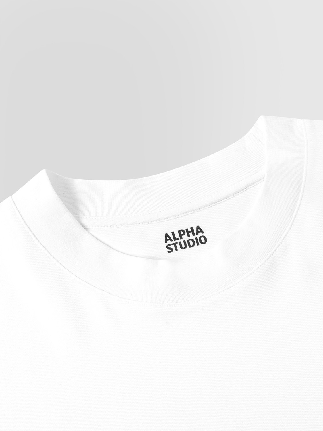 ALPHA STUDIO: T-SHIRT RELAXED IN JERSEY STRETCH