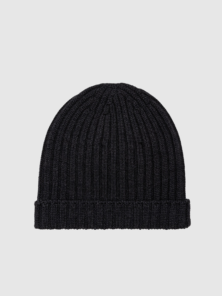 ALPHA STUDIO: RIBBED HAT IN WOOL