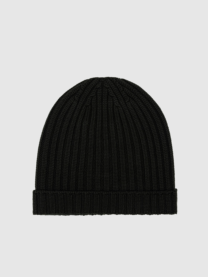 ALPHA STUDIO: RIBBED HAT IN WOOL