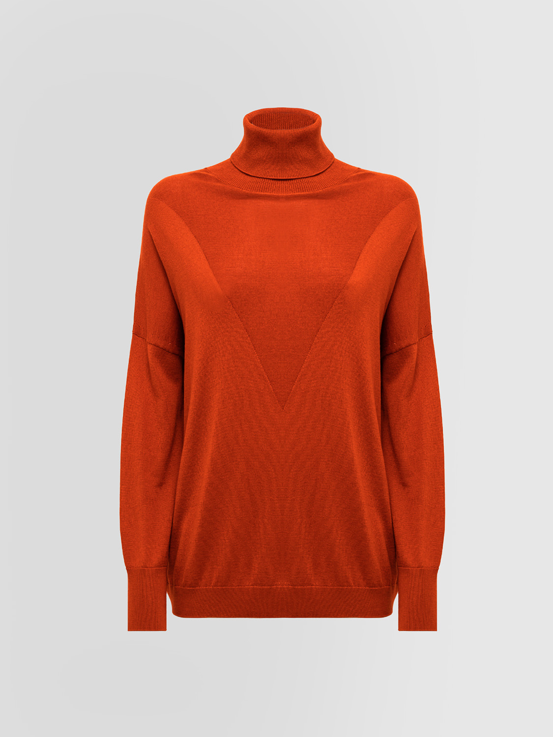 ALPHA STUDIO: INLAID TURTLE NECK SWEATER IN SILK AND CASHMERE