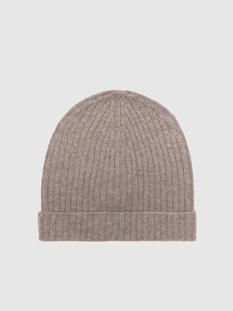 ALPHA STUDIO: RIBBED HAT IN CASHMERE