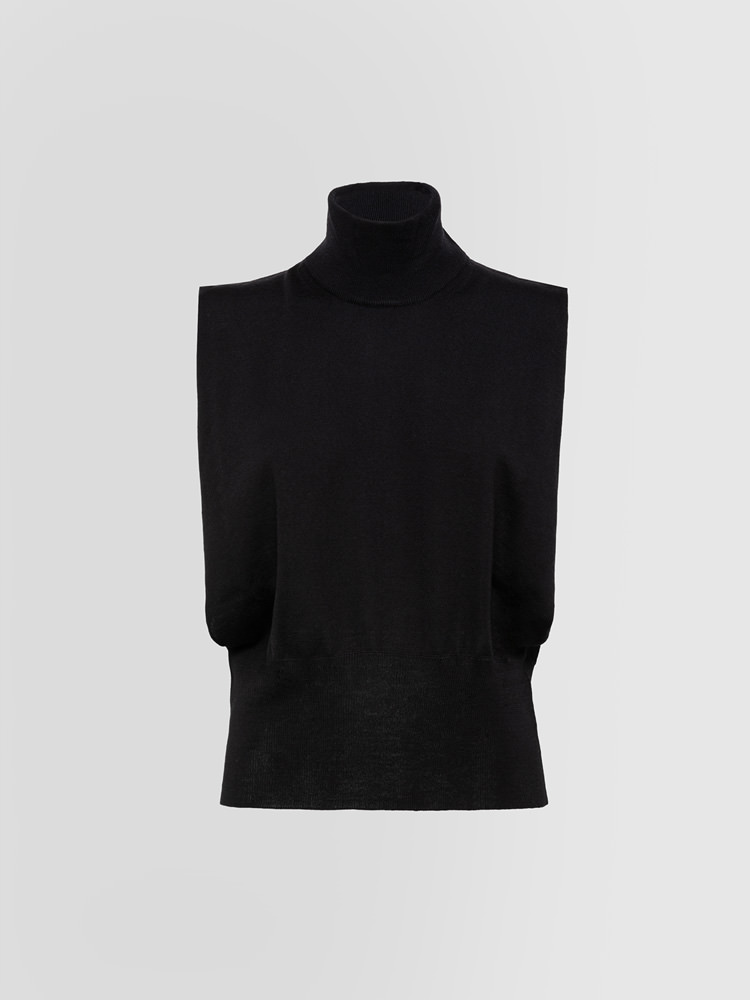 ALPHA STUDIO DIFFERENT SHAPES HIGH NECK SWEATER