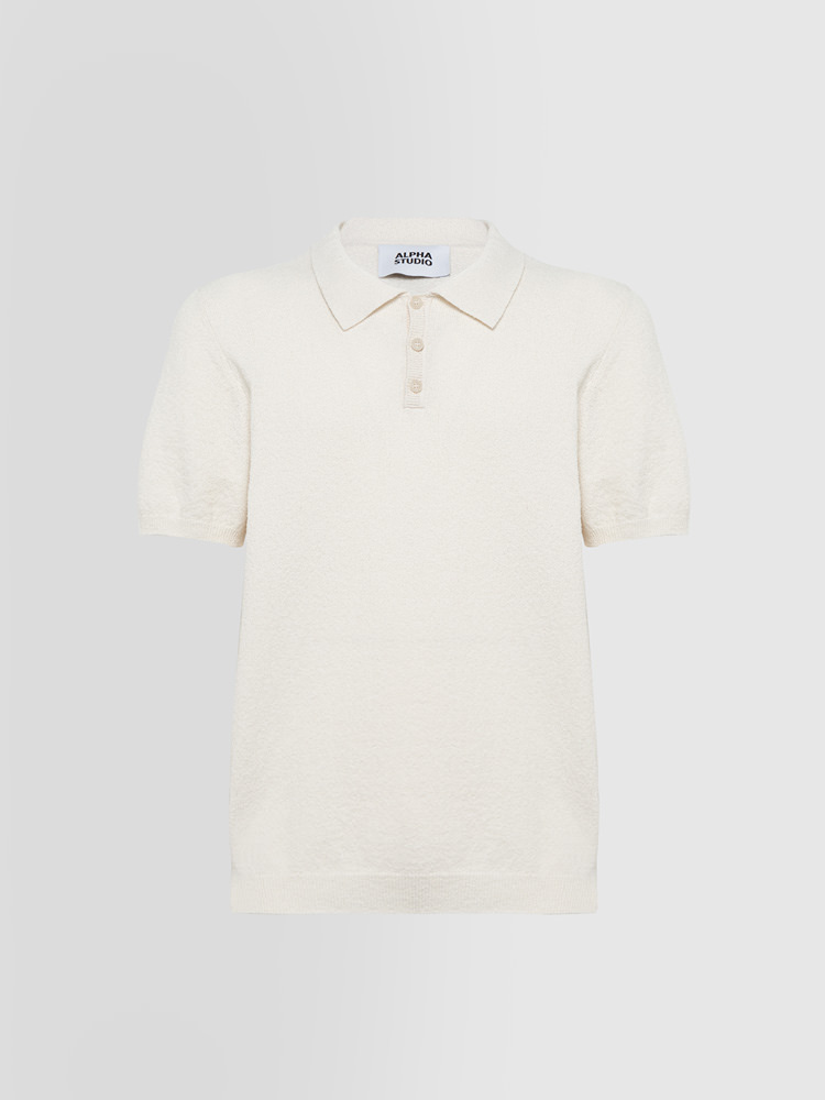 ALPHA STUDIO POLO SHIRT IN STRETCH TERRY