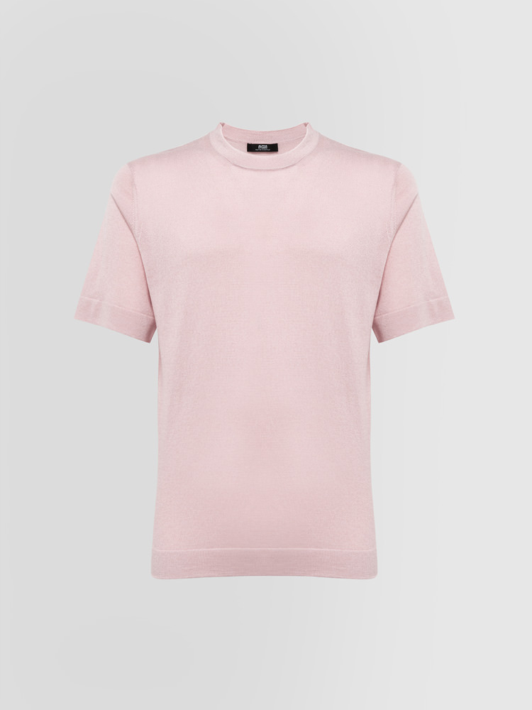 ALPHA STUDIO T-SHIRT IN SILK AND CASHMERE