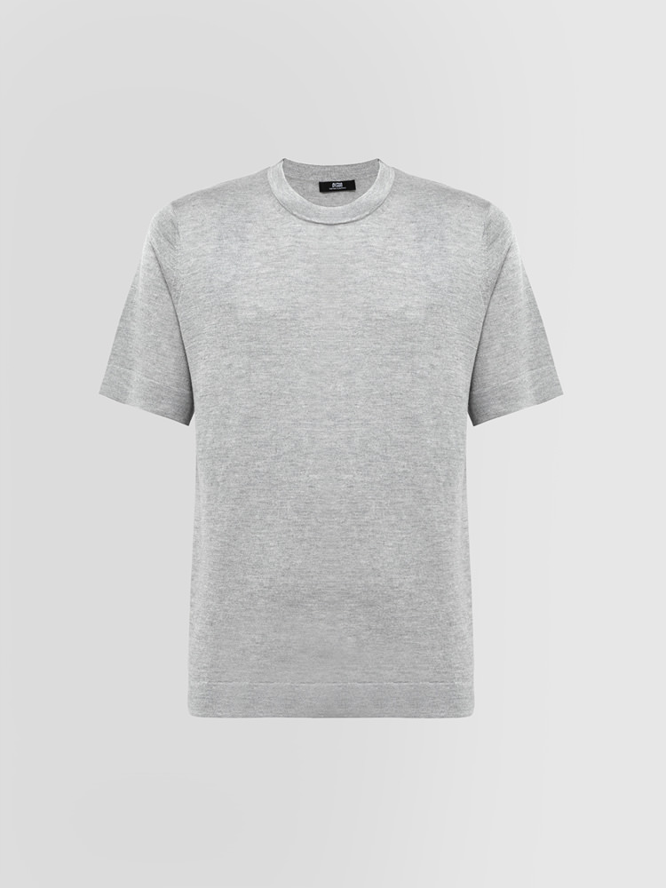 ALPHA STUDIO T-SHIRT IN SILK AND CASHMERE